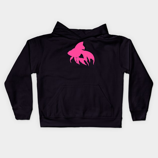 Hot Pink Color Pet Fish Animal Kids Hoodie by Pattern Plans